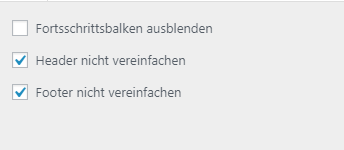Einstellungen zum Bestellablauf